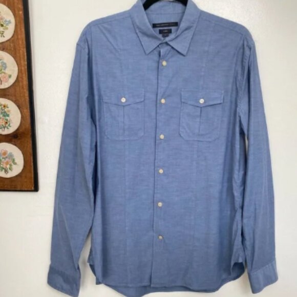 John Varvatos Luxe Two Pocket Button Up Shirt - Picture 1 of 9